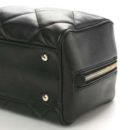 Chanel Lambskin Quilted Easy Carry Bowling Bag Black 10 of 10