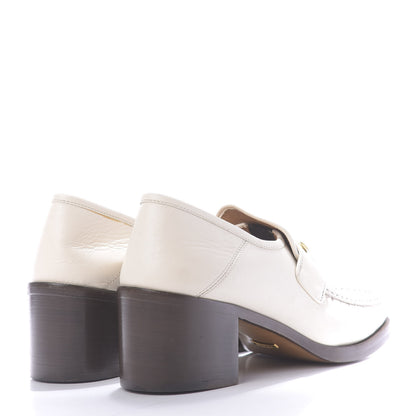 Gucci Malaga Kid Horsebit Loafer Pumps 39.5 White 4 of 15