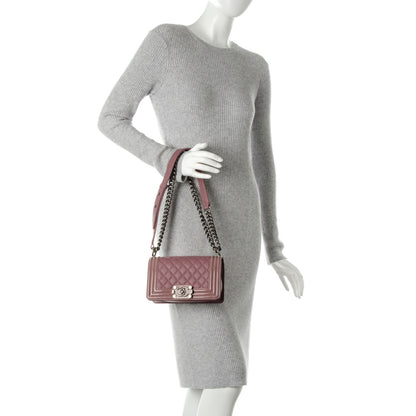 Chanel Goatskin Quilted Patent Small Duo Boy Flap Pink 3 of 8