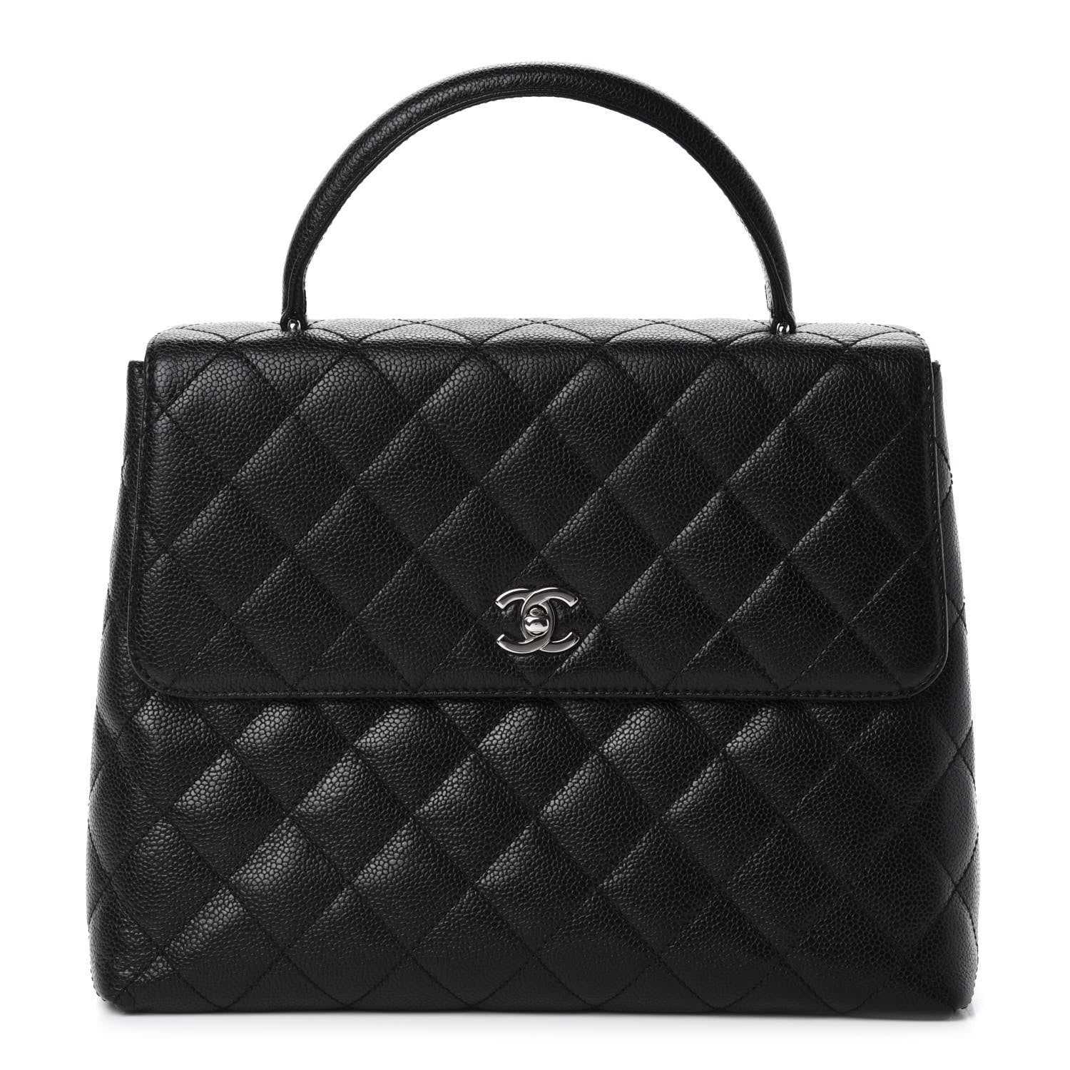 Chanel Caviar Quilted Jumbo Kelly Flap Black 1 of 12