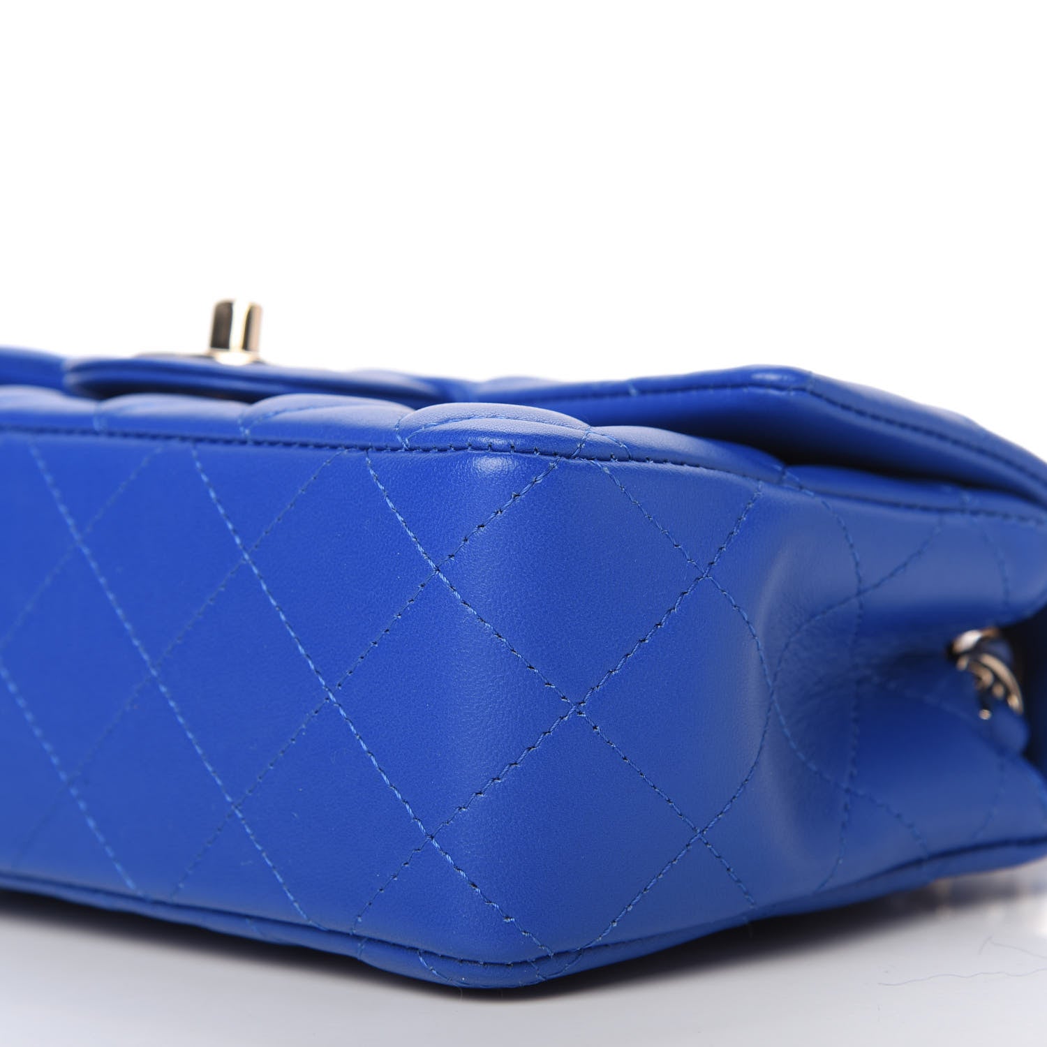 Chanel Lambskin Quilted Mini Rectangular Flap Royal Blue 7 of 11
