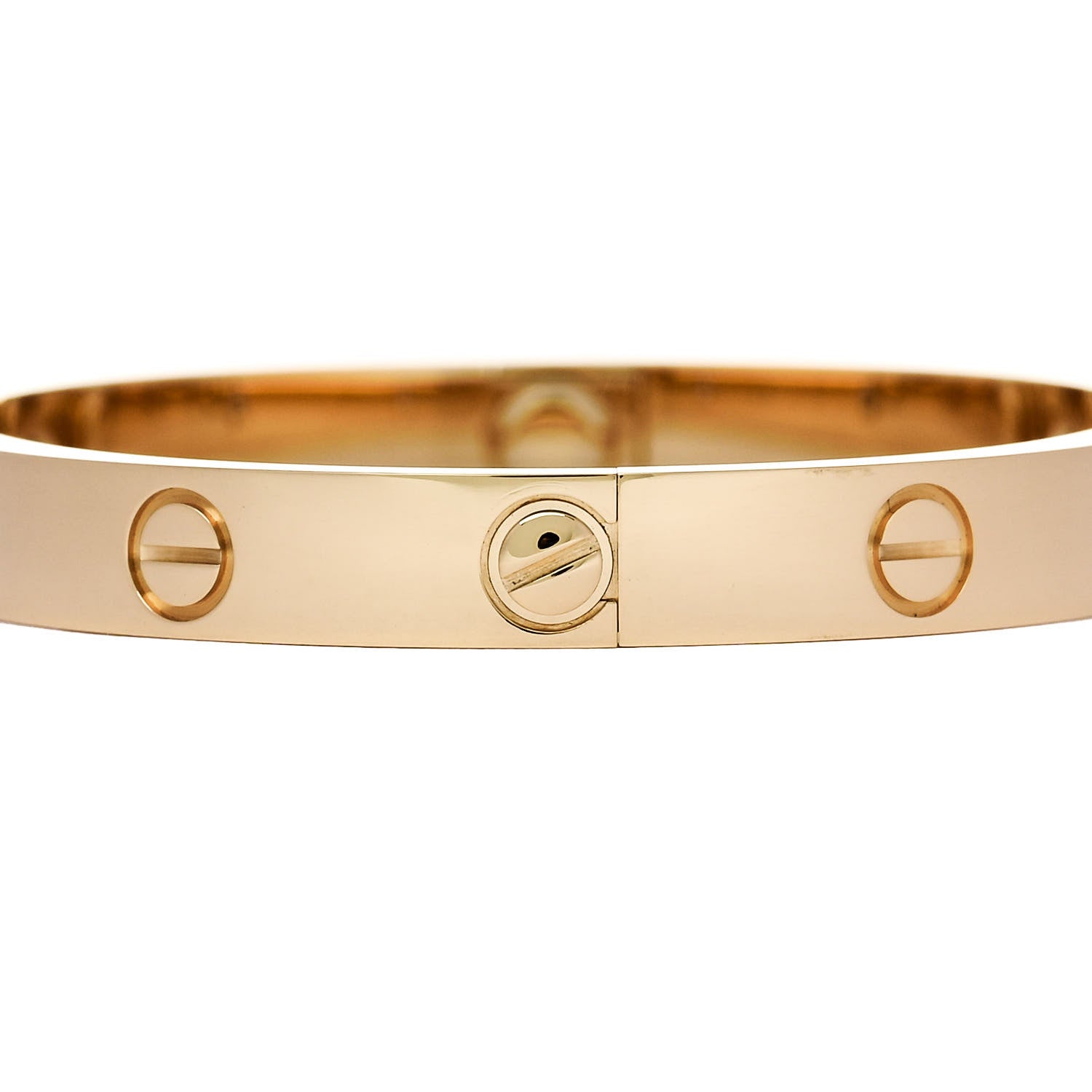 Cartier 18K Yellow Gold 4 Diamond LOVE Bracelet 15 5 of 9