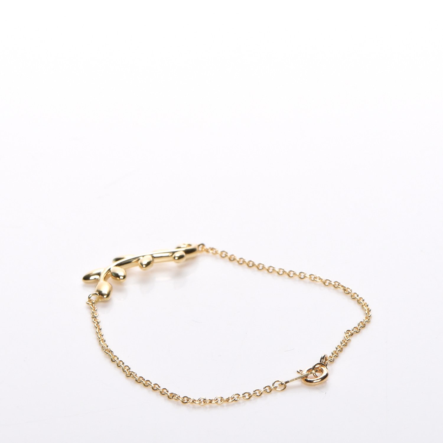 Tiffany 18K Yellow Gold Paloma Picasso Olive Leaf Bracelet 4 of 6