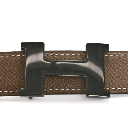 Hermes Swift Epsom 24mm Mini Constance So Black H Belt 80 32 Black Etoupe 6 of 6
