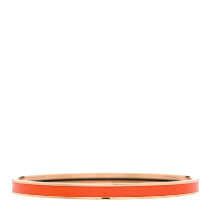 Hermes Enamel Extra Narrow Uni Bracelet 70 Orange Fruits 3 of 4