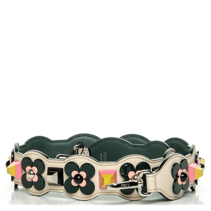 Fendi Vitello Dolce Plexiglass Flowerland Studded Strap You Camelia Multicolor 1 of 5