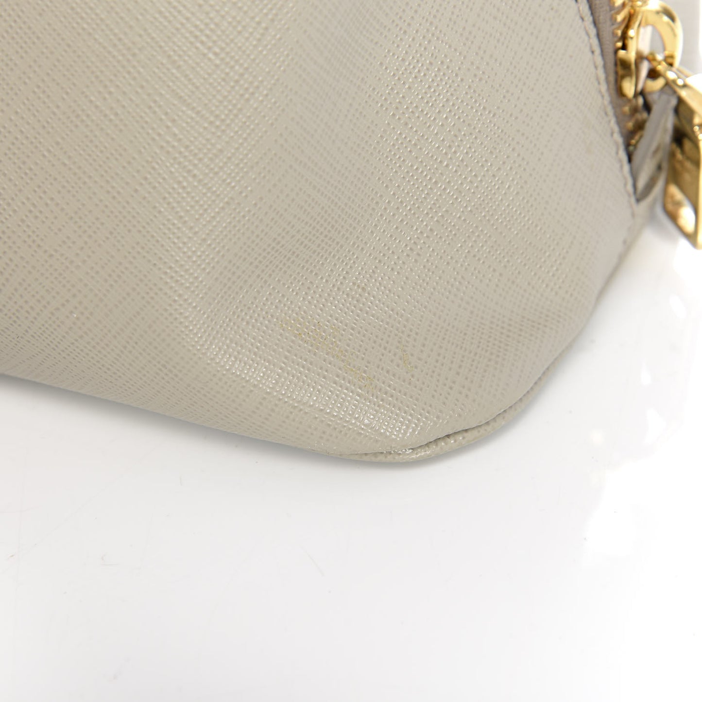 Saffiano Lux Bi-Color Promenade Tote Talco Pomice
