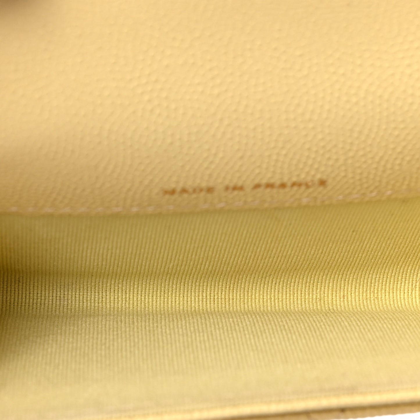 Caviar Quilted Flap Card Holder Wallet Yellow