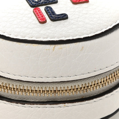 Fendi X FILA Calfskin Mania Tote Charm White Blueberry Multicolor 6 of 13