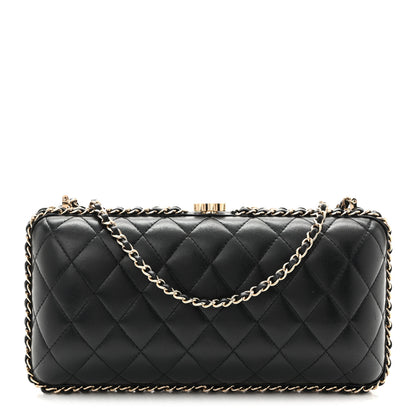 Chanel Lambskin Quilted Chain Around Clutch Black 1 of 10