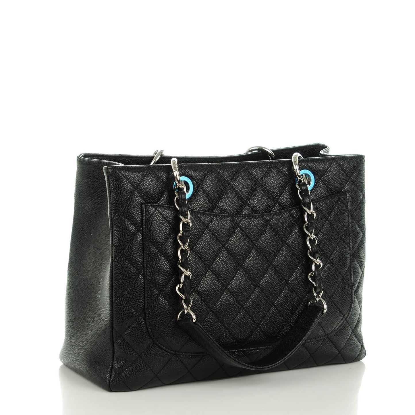 Caviar Quilted Grand Shopping Tote GST Black