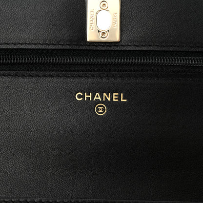 Chanel Caviar Chevron Quilted Small Boy Flap Black 6 of 12