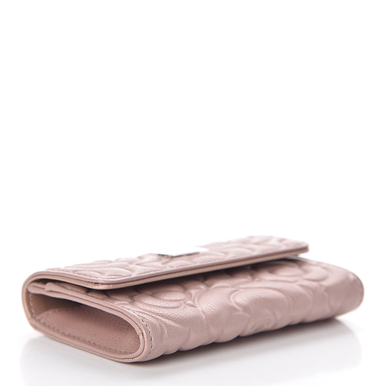 Chanel Goatskin Camellia Embossed Flap Card Holder Light Pink 4 of 8