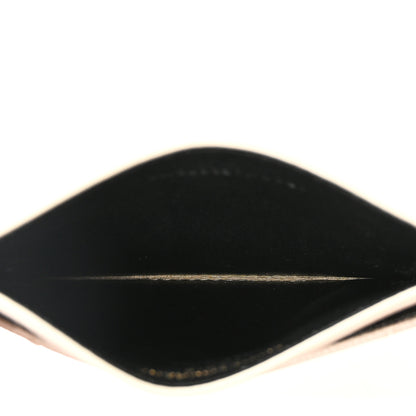 Saint Laurent Grain De Poudre Matelasse Chevron Monogram Credit Card Case Crema Soft 5 of 8