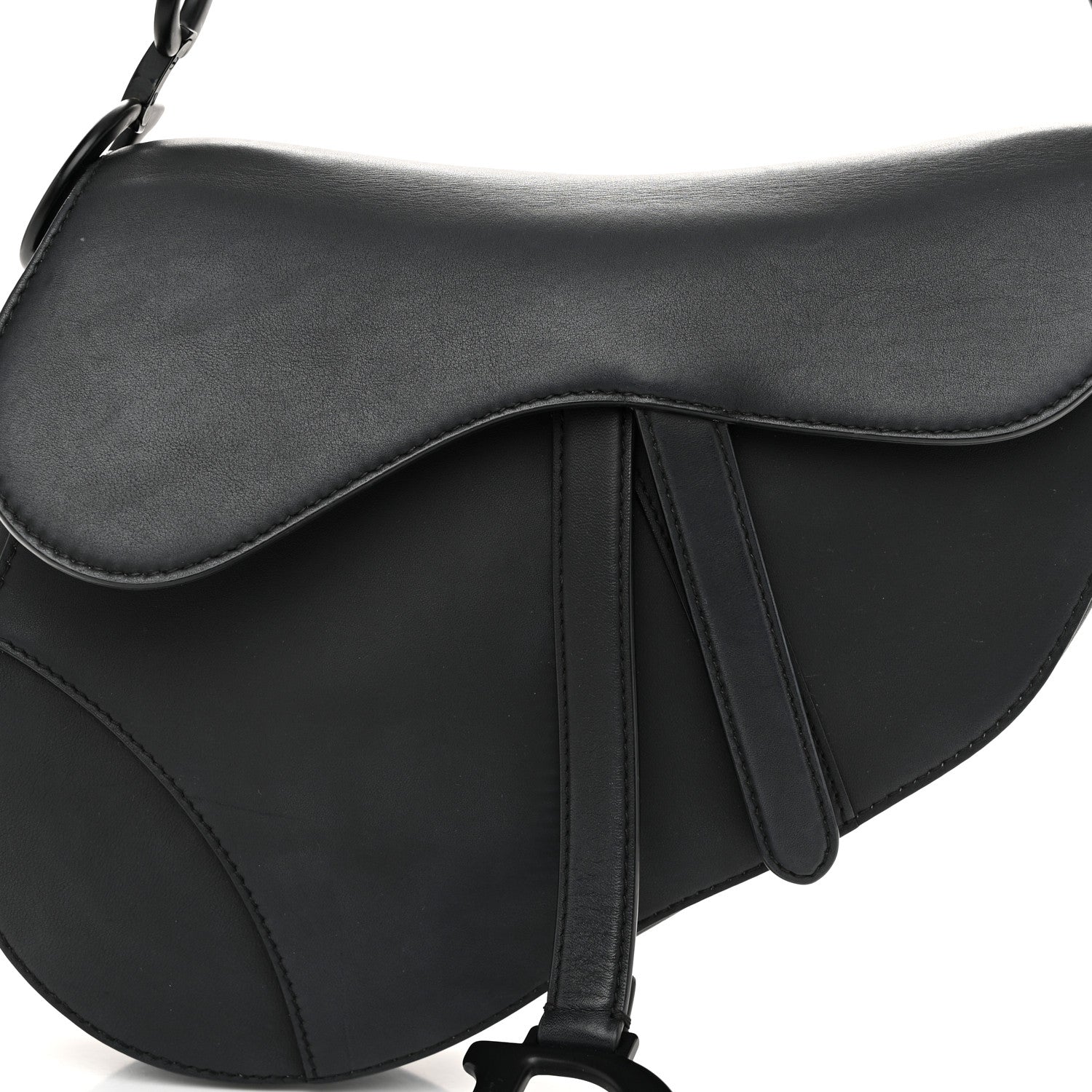 Christian Dior Ultra Matte Calfskin Saddle Bag Black 8 of 10
