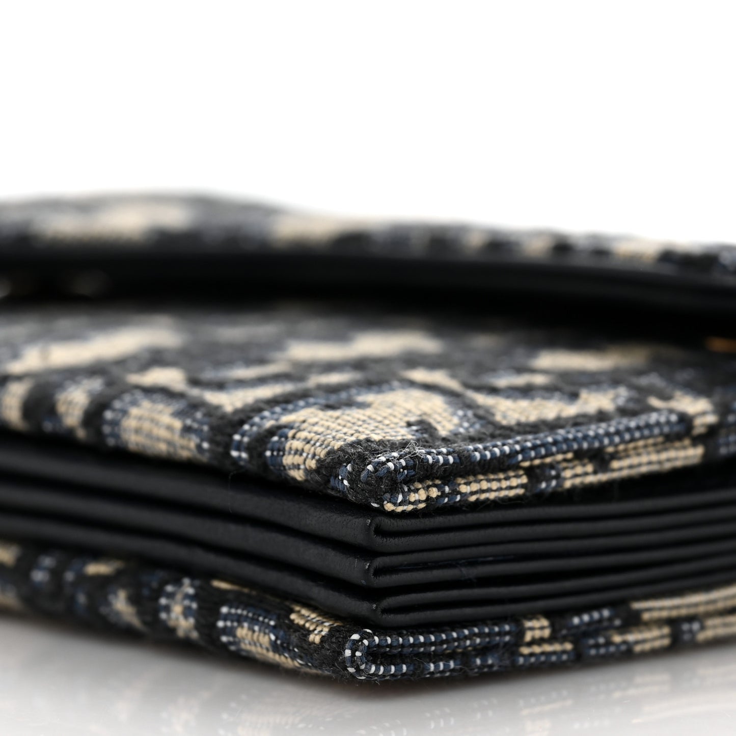 Oblique Saddle Card Holder Blue