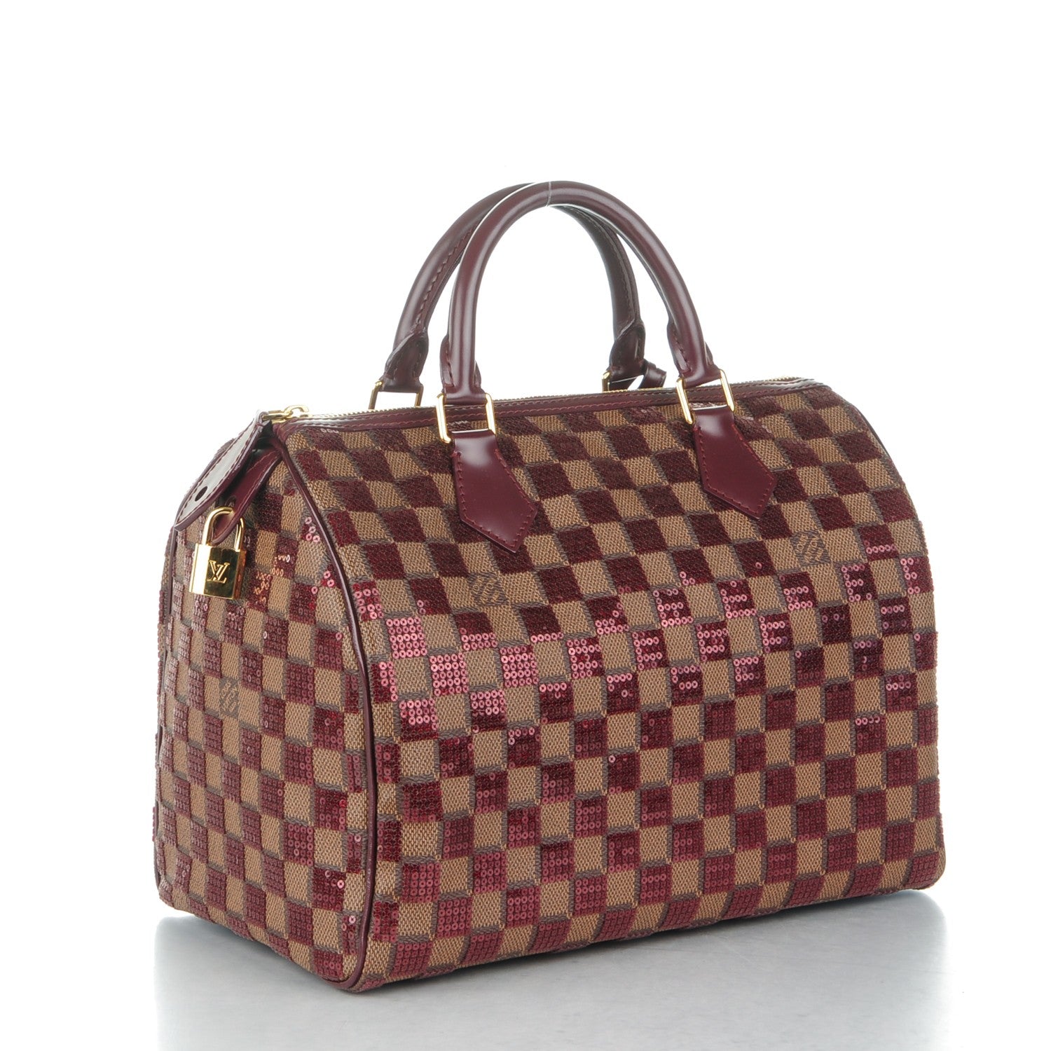 Louis Vuitton Damier Paillettes Speedy 30 Rouge 3 of 8