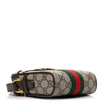 Gucci GG Supreme Monogram Web Mini Ophidia Messenger Brown 3 of 9