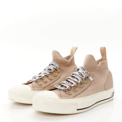 Christian Dior Technical Knit Calfskin Womens Walk'N'Dior High Top Sneaker 38.5 Nude 4 of 10