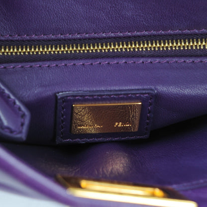 Fendi Nappa Mini Peekaboo Iconic Satchel Violet 7 of 10