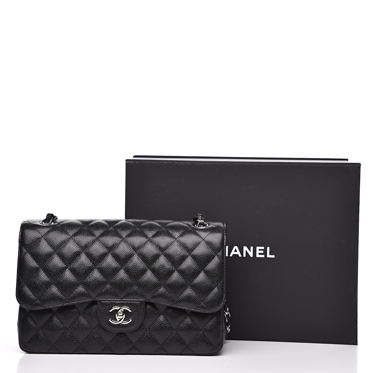 Chanel Caviar Quilted Jumbo Double Flap Black 12 of 12