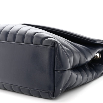 Saint Laurent Calfskin Y Quilted Monogram Medium Loulou Chain Satchel Medium Blue 10 of 13