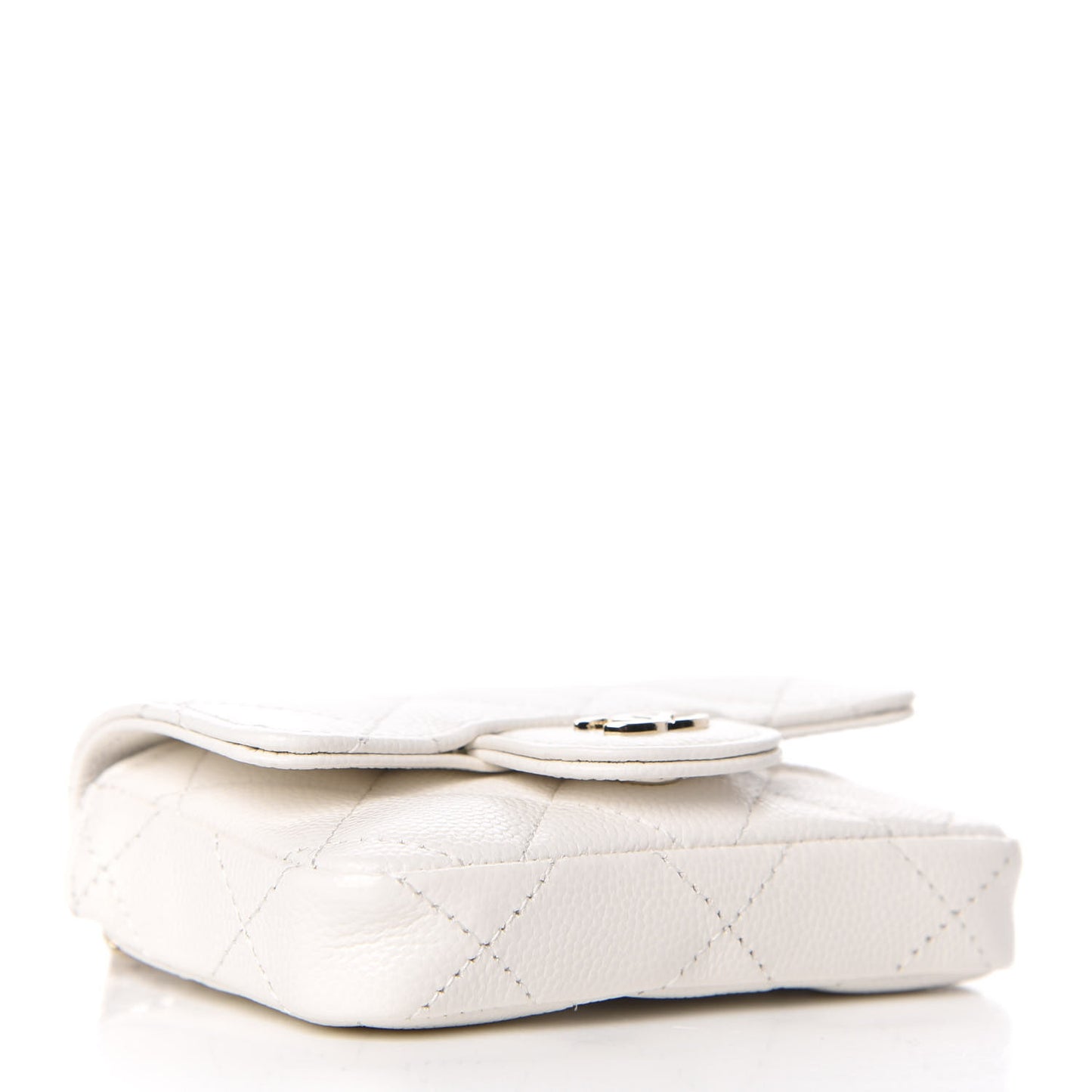 Caviar Quilted Belt Bag White