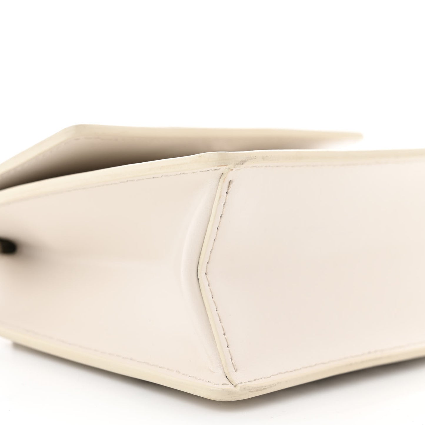 Calfskin Jitney 0.7 Cash Inside Crossbody Bag White