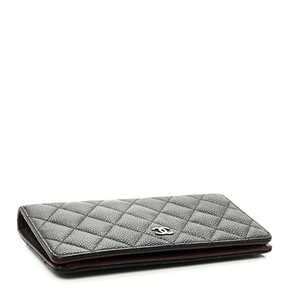 Chanel Caviar Quilted Yen Wallet Black 4 of 9
