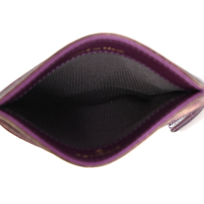 Chanel Iridescent Lambskin Quilted Card Holder Purple 5 of 8