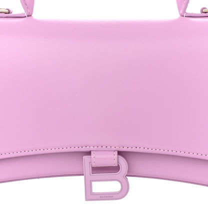 Balenciaga Shiny Box Calfskin Tonal B Hourglass Stretch Top Handle Bag Lilac 9 of 11