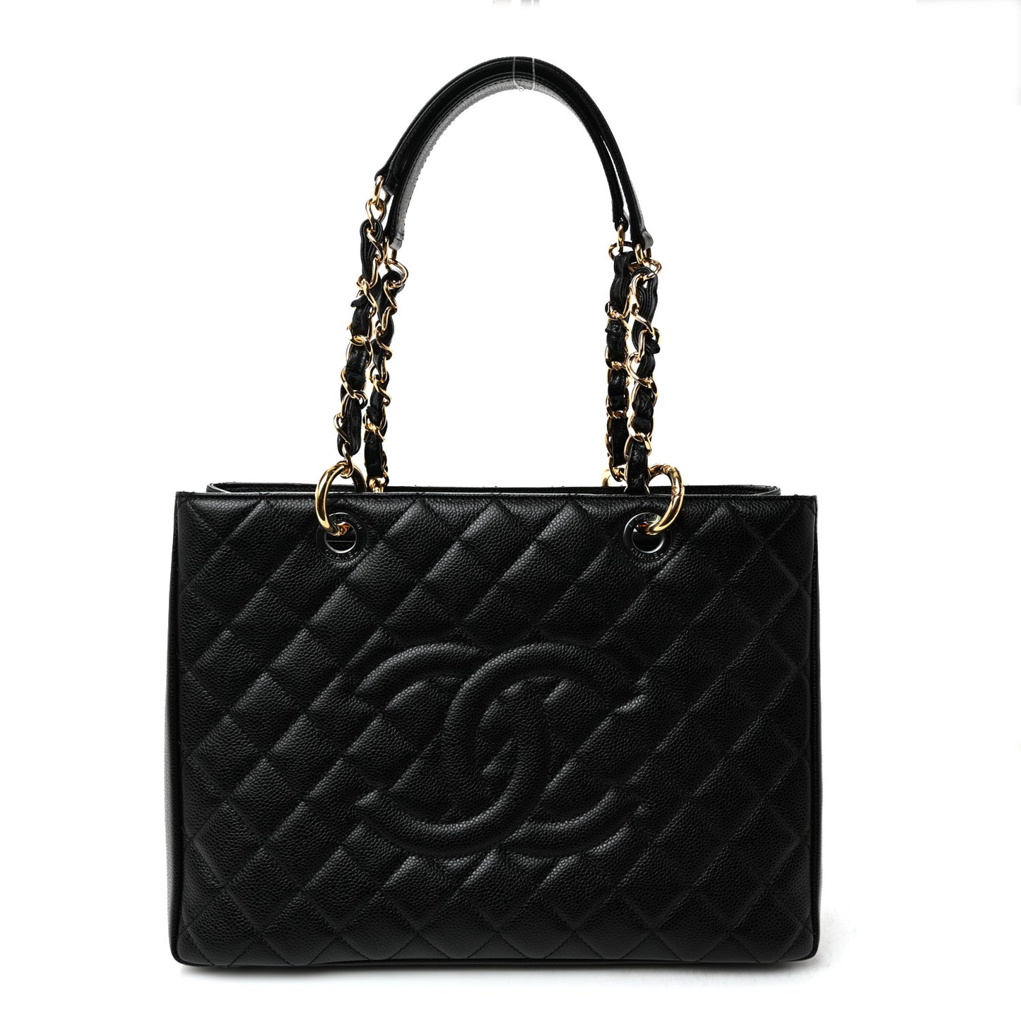Caviar Quilted Grand Shopping Tote GST Black