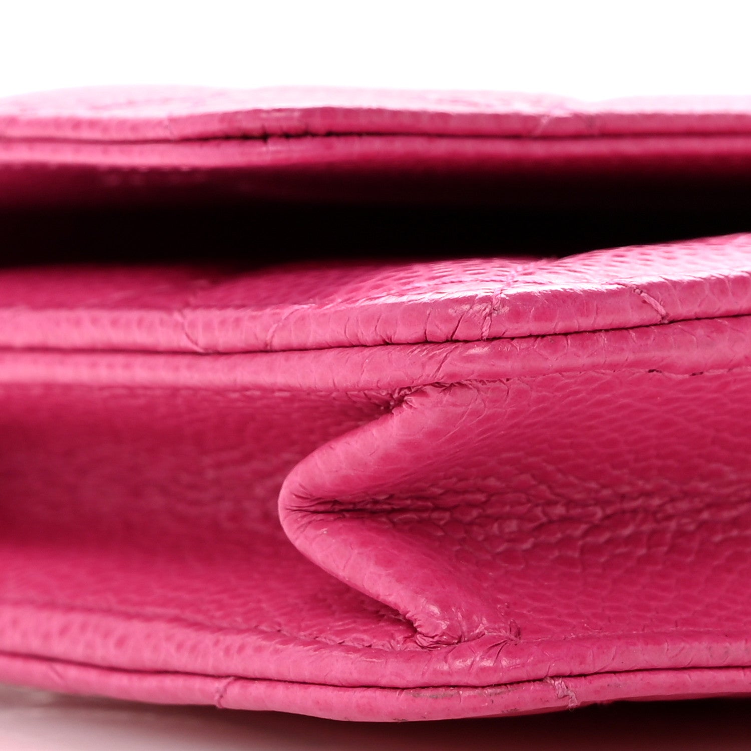 Chanel Caviar Enamel Quilted Wallet On Chain WOC Pink 10 of 12