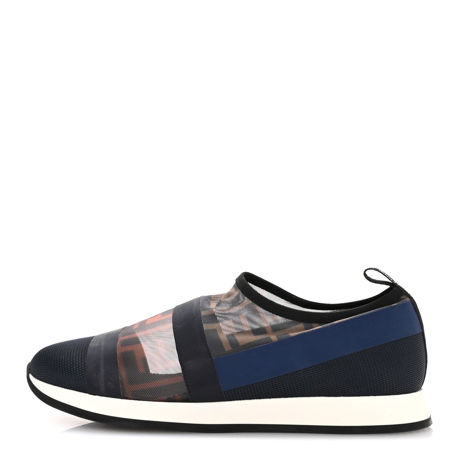 Fendi Technical Mesh FF Sneakers 38.5 Tobacco Navy 1 of 9