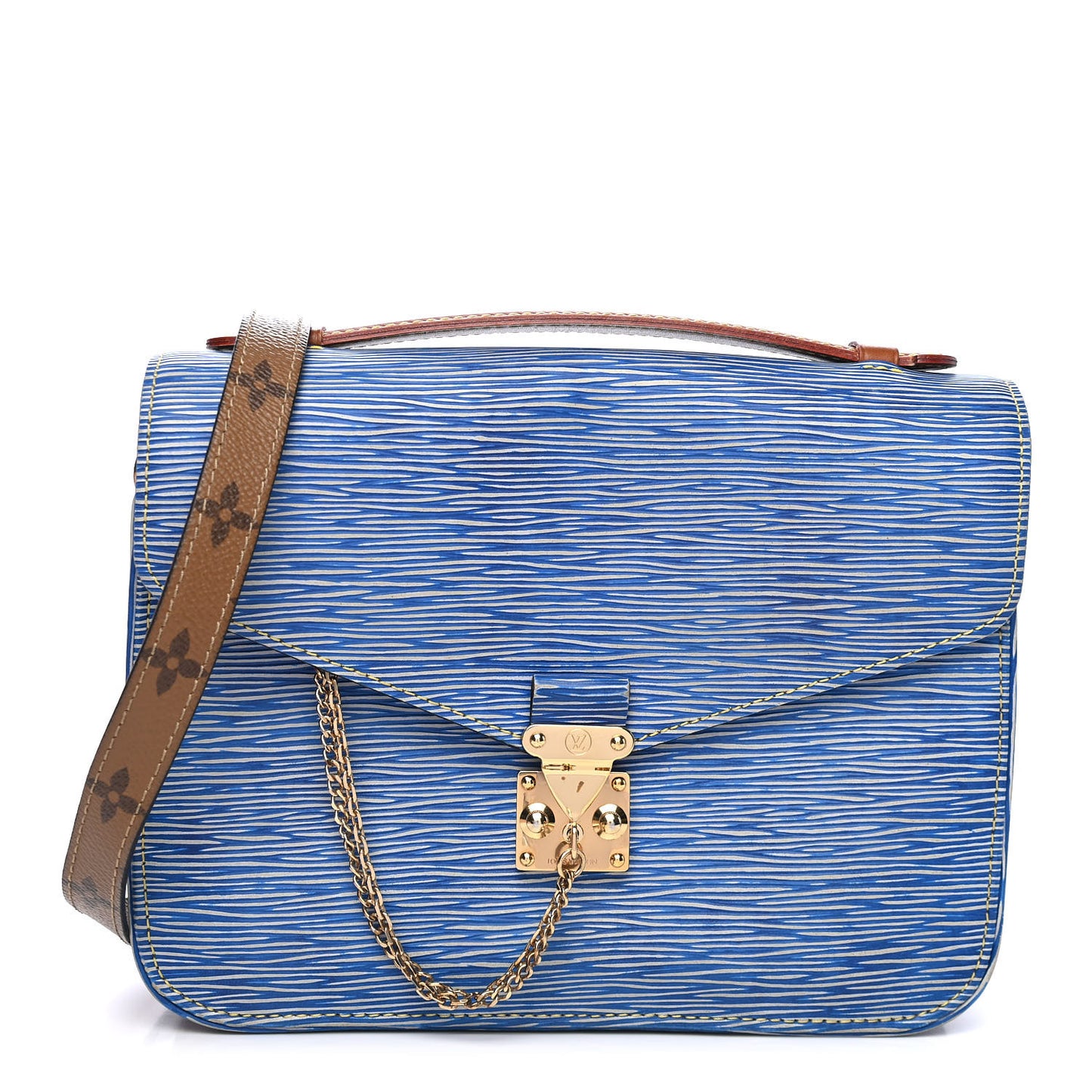 Epi Reverse Monogram Pochette Metis Denim Light