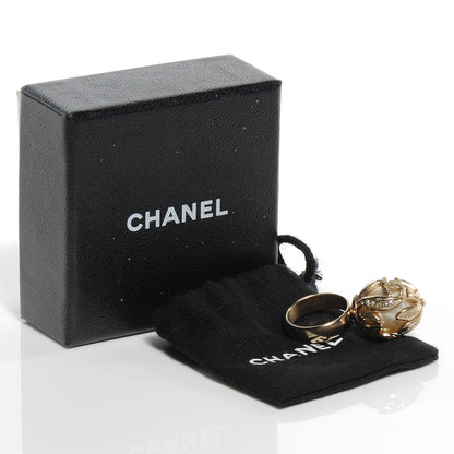 Chanel Pearl CC Ring Gold 6.5 6 of 7
