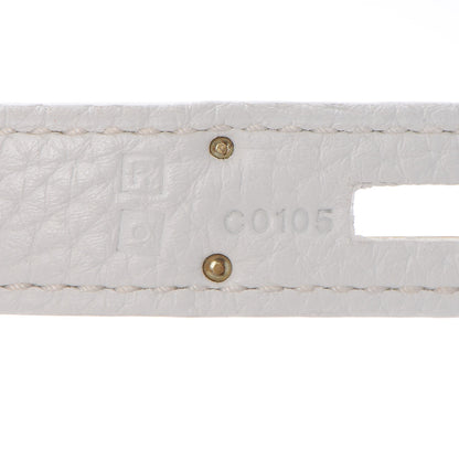 Hermes Taurillon Clemence Birkin 35 White 15 of 34
