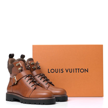 Louis Vuitton Calfskin Territory Ranger Combat Boots 39 Cognac 12 of 12