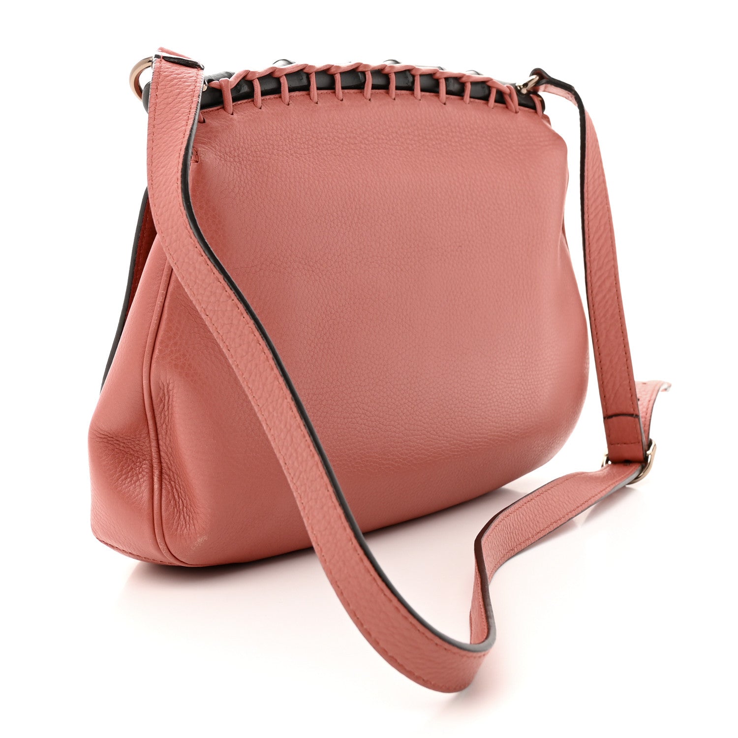 Gucci Calfskin Medium Nouveau Fringe Shoulder Bag Pink 3 of 17