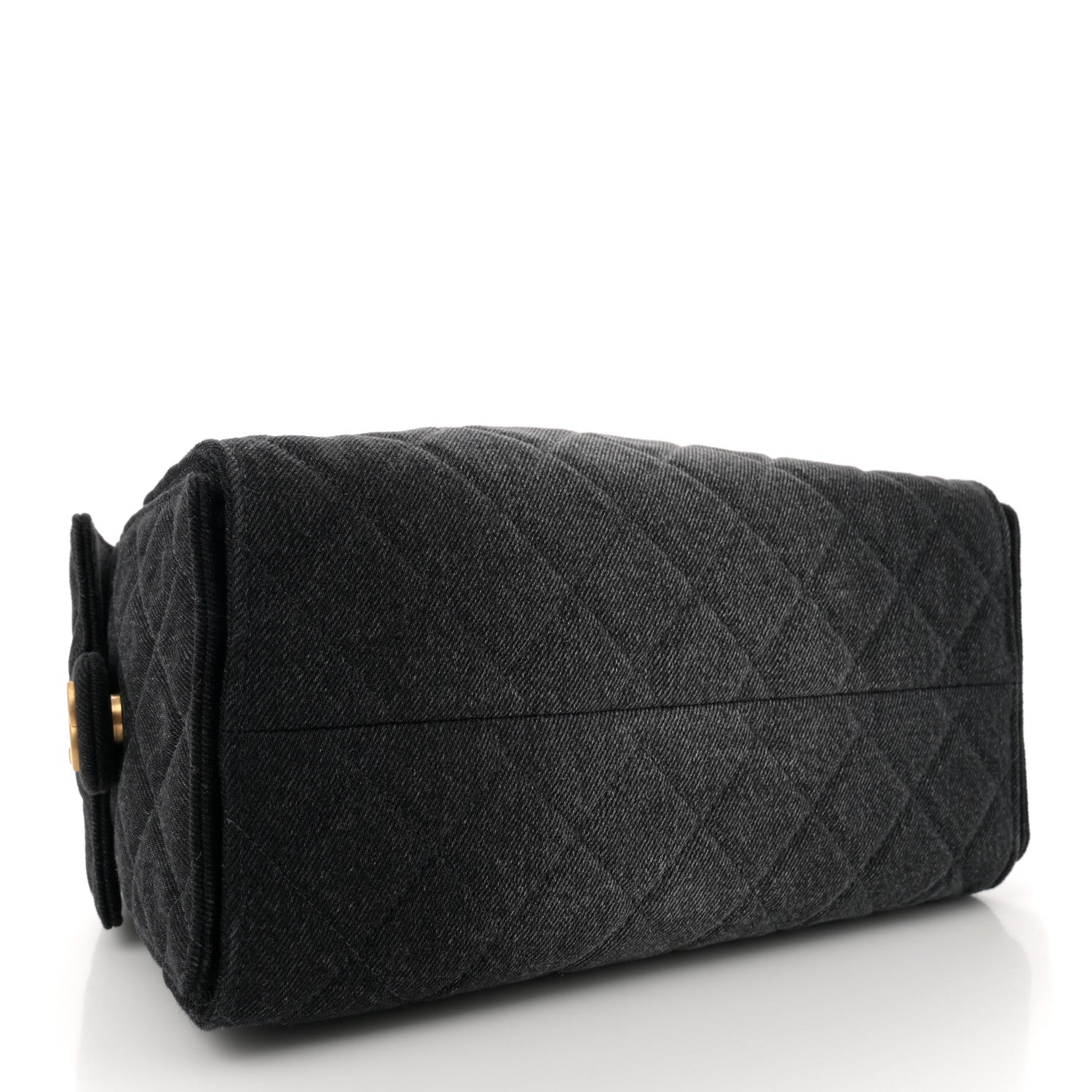Chanel Washed Denim Quilted Small Chanel 25 Handbag Black 4 of 10