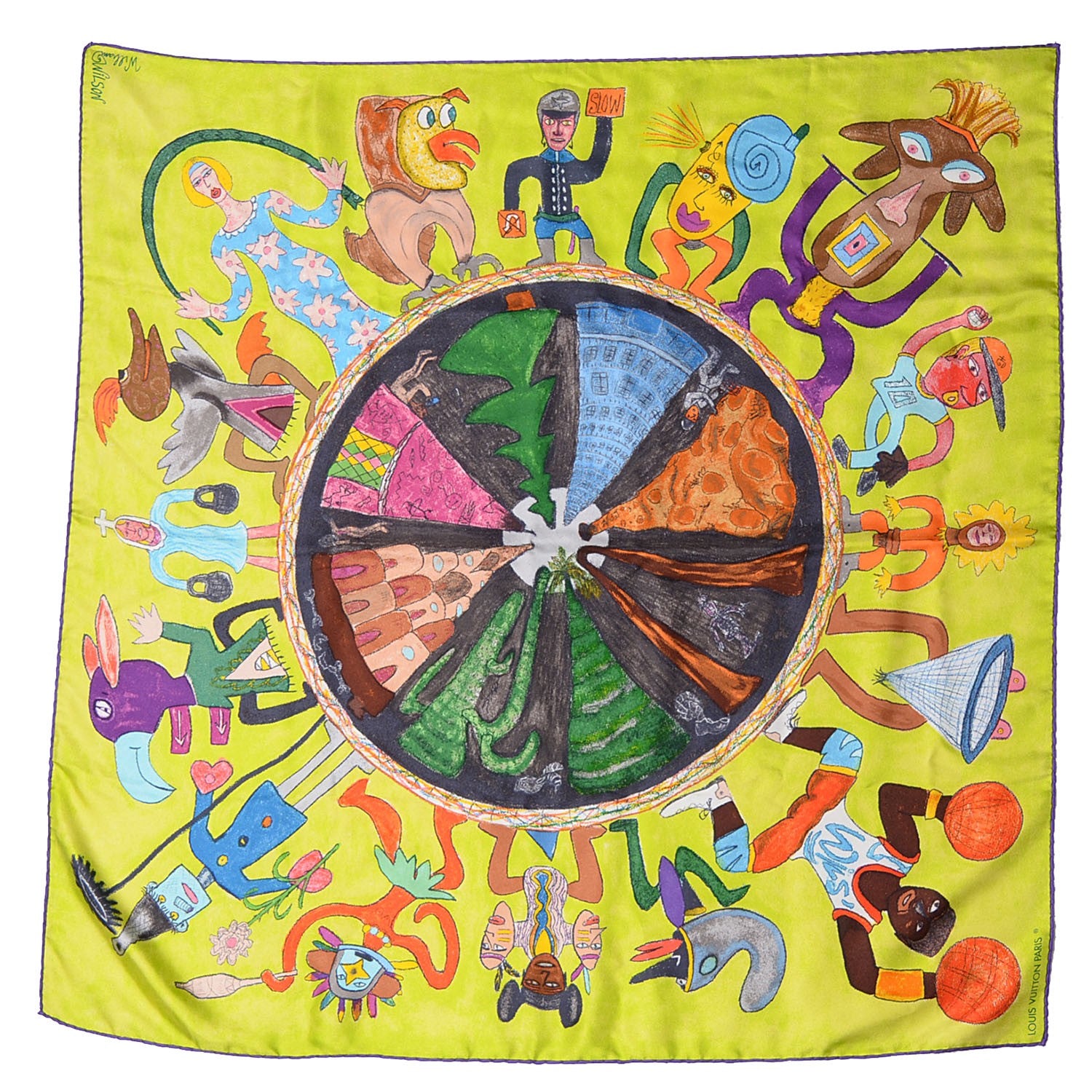 Louis Vuitton Silk William Wilson La Ronde Des Signes Scarf 2 of 5