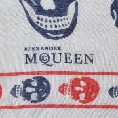 Alexander McQueen Modal Silk Bicolor Skull Scarf White 4 of 6