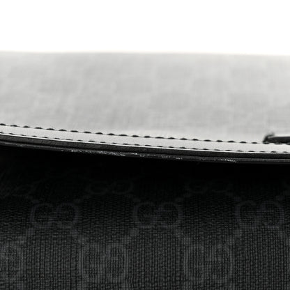Gucci GG Supreme Monogram Web Messenger Diaper Bag Black Grey 11 of 11