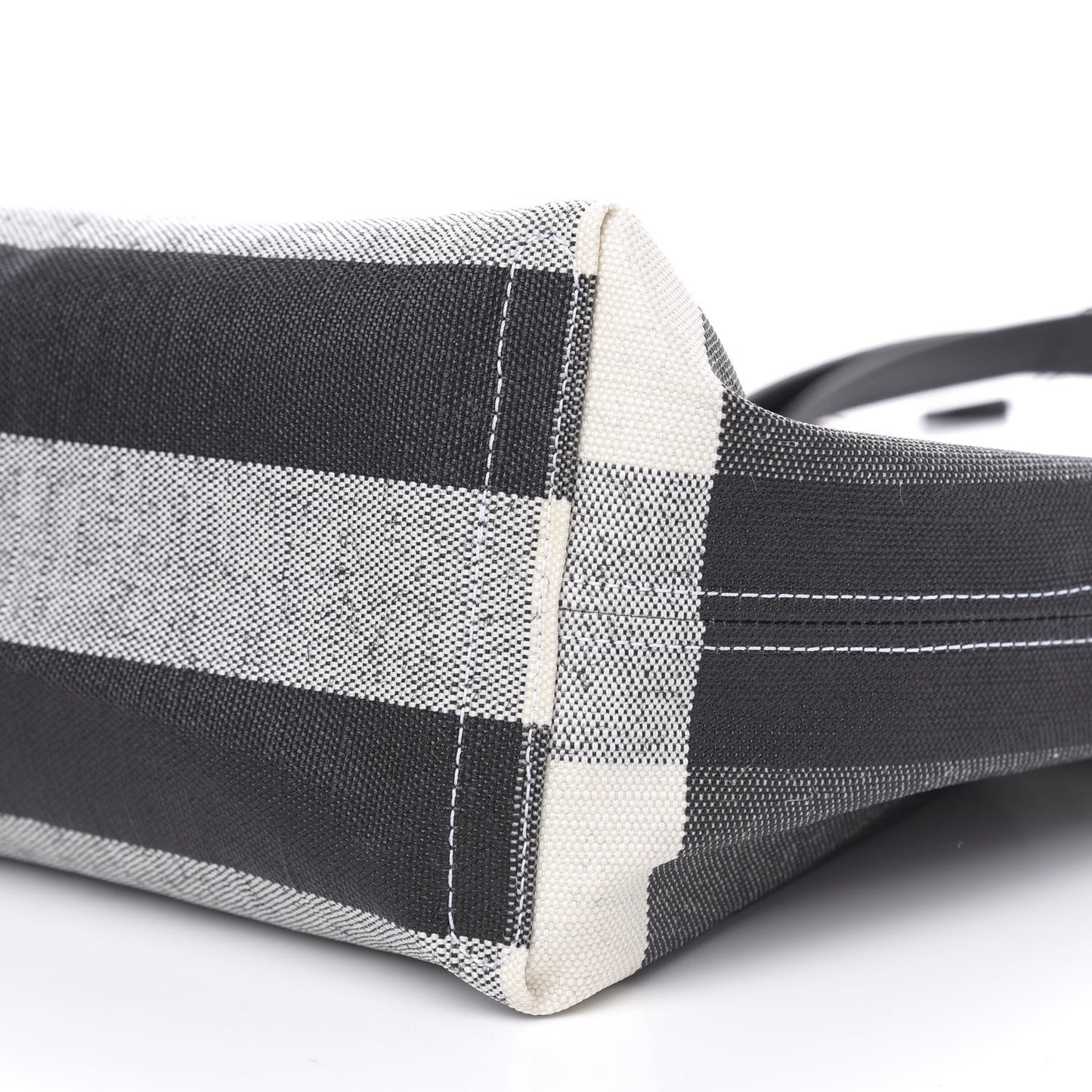 Coated Canvas Mega Check Medium Doodle Tote Black White