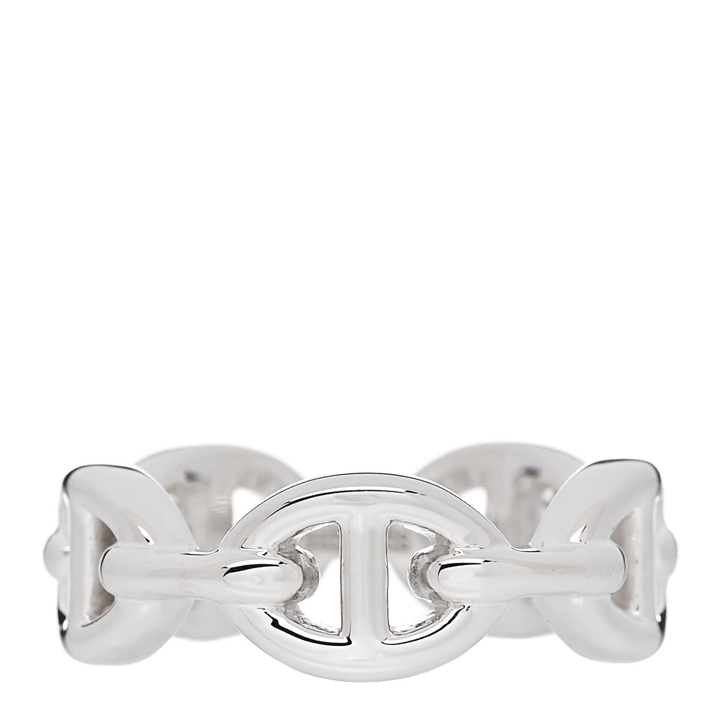 Sterling Silver PM Chaine d'Ancre Enchainee Band Ring 51 5.75