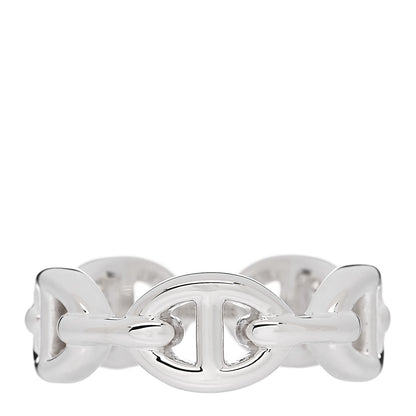 Hermes Sterling Silver PM Chaine d'Ancre Enchainee Band Ring 51 5.75 1 of 7