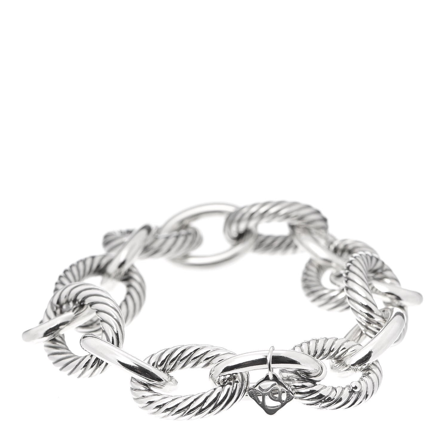 David Yurman Sterling Silver 17mm Extra Large Oval Link Bracelet 3 of 5