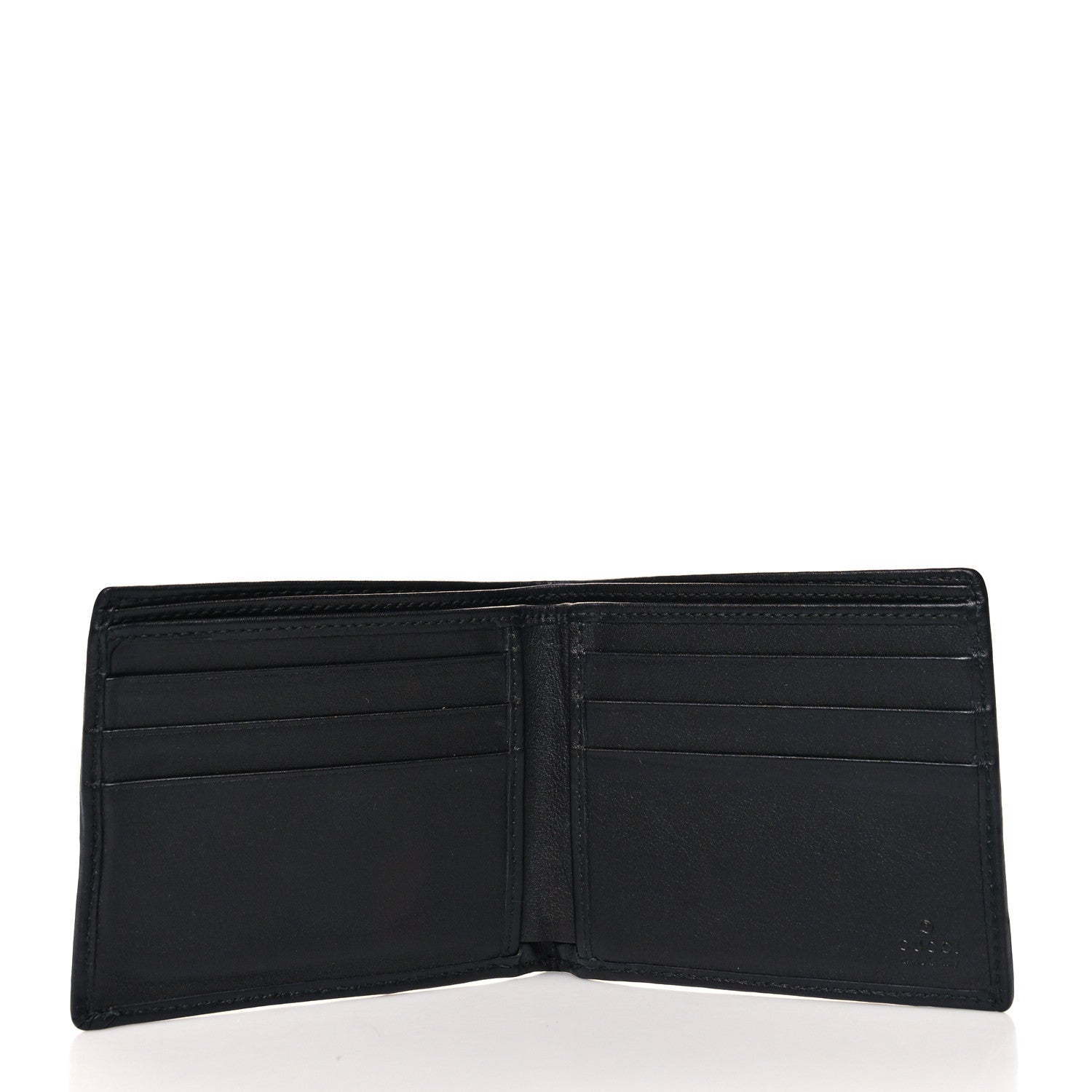 Gucci Guccissima Web Bi-Fold Wallet Black 5 of 9