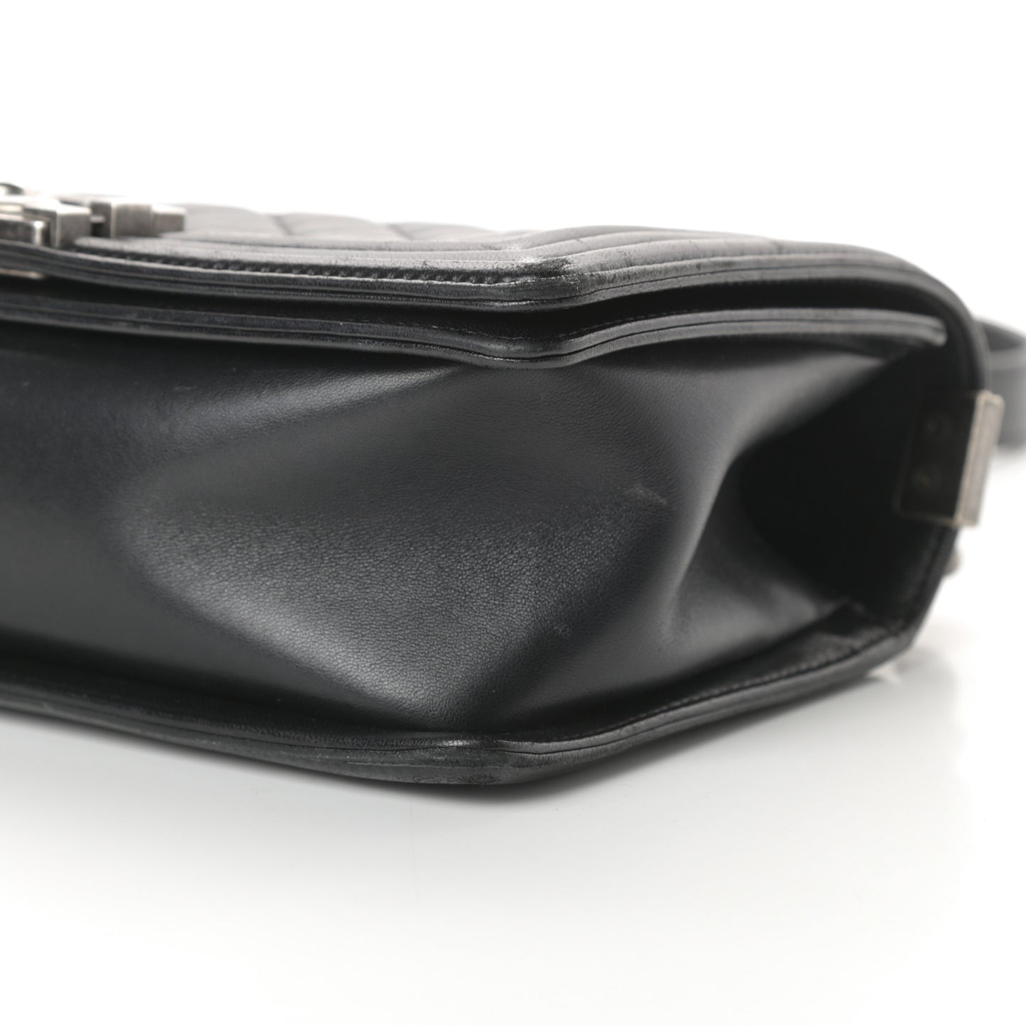 Lambskin Quilted Medium Boy Flap Black