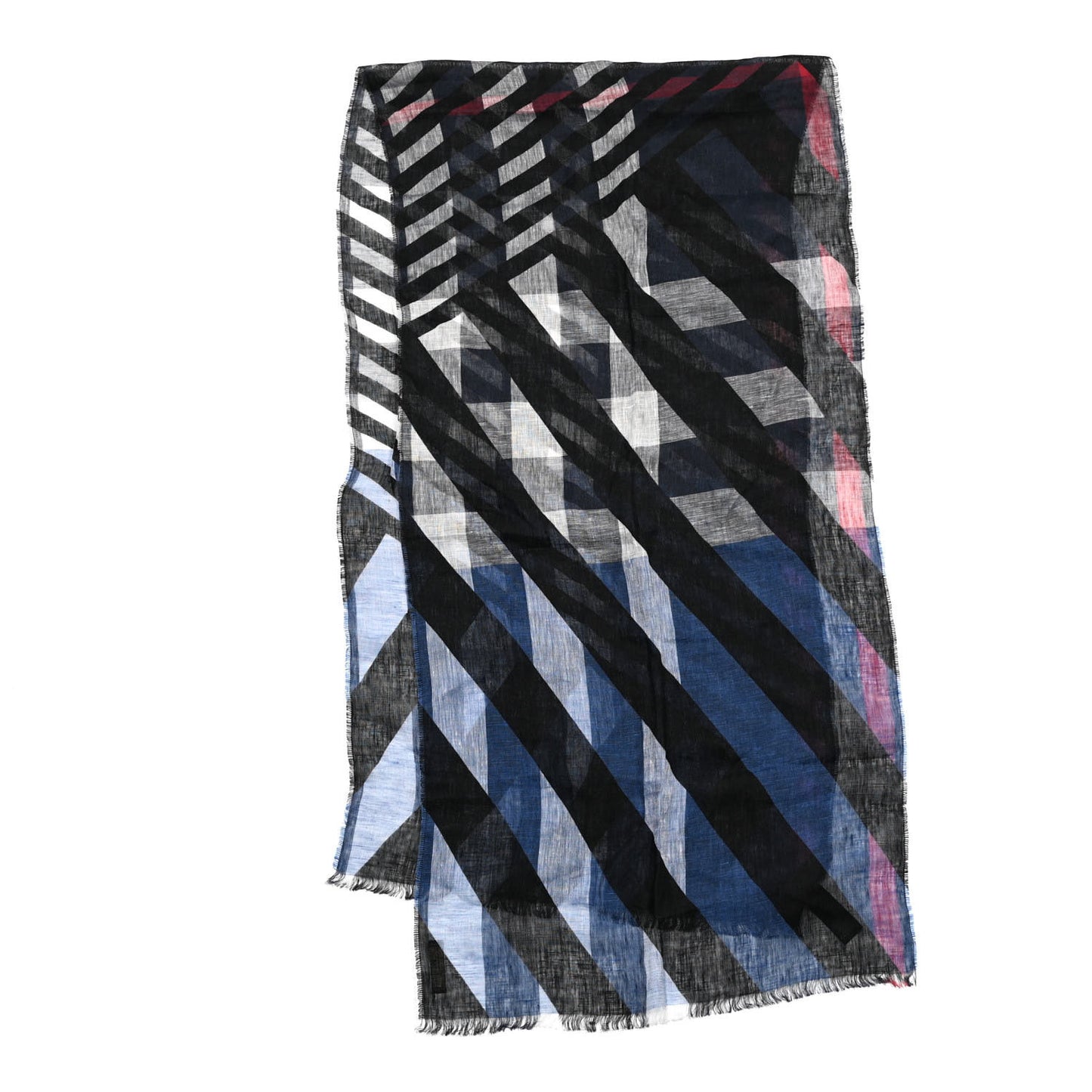 Linen Check Lightweight Scarf Multicolor